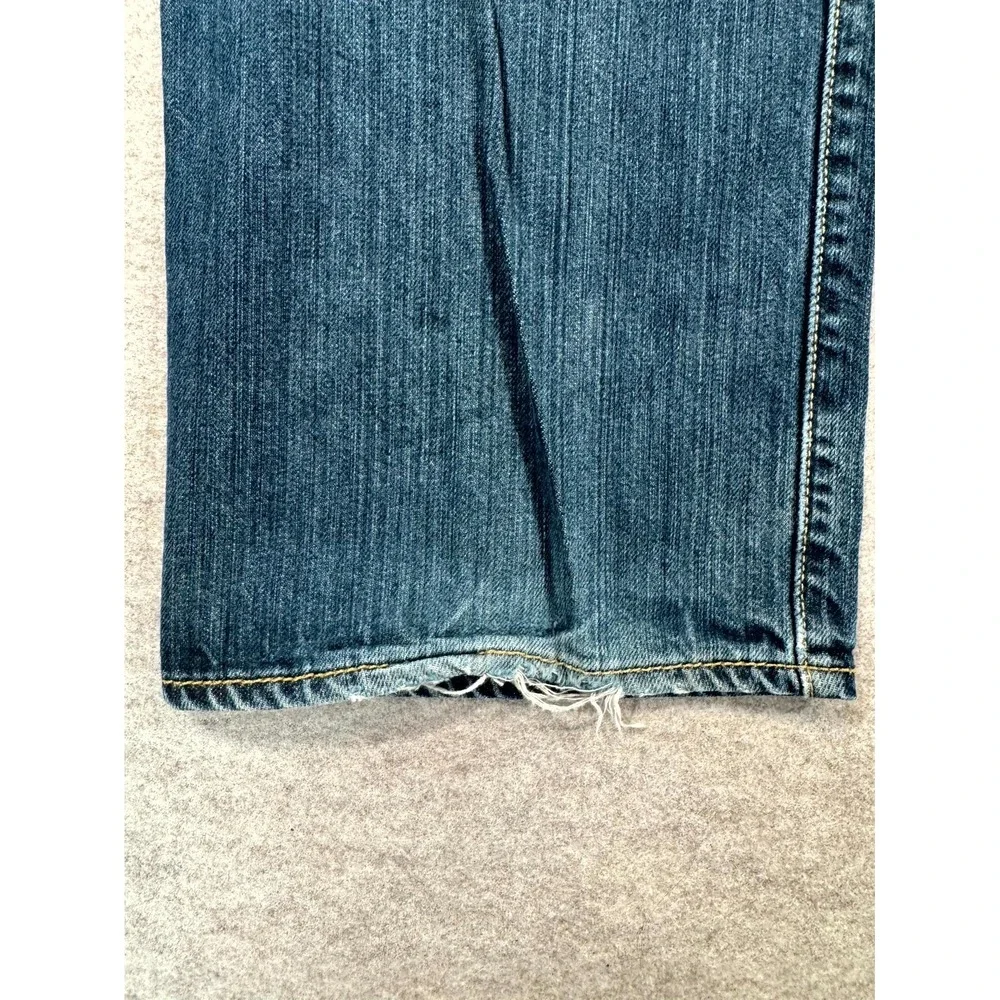 Levi's 501 Jeans Mens 38x32 Blue Denim Cotton Dark Wash Button Fly Straight Leg